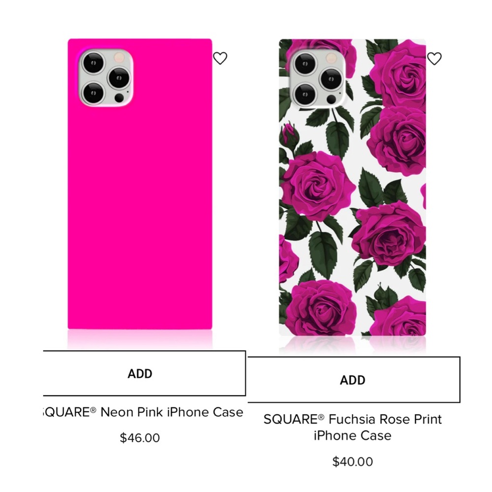 Bundle of Used Flaunt Pink Floral Phone Case, and Pink solid iPhone 12 Pro Max